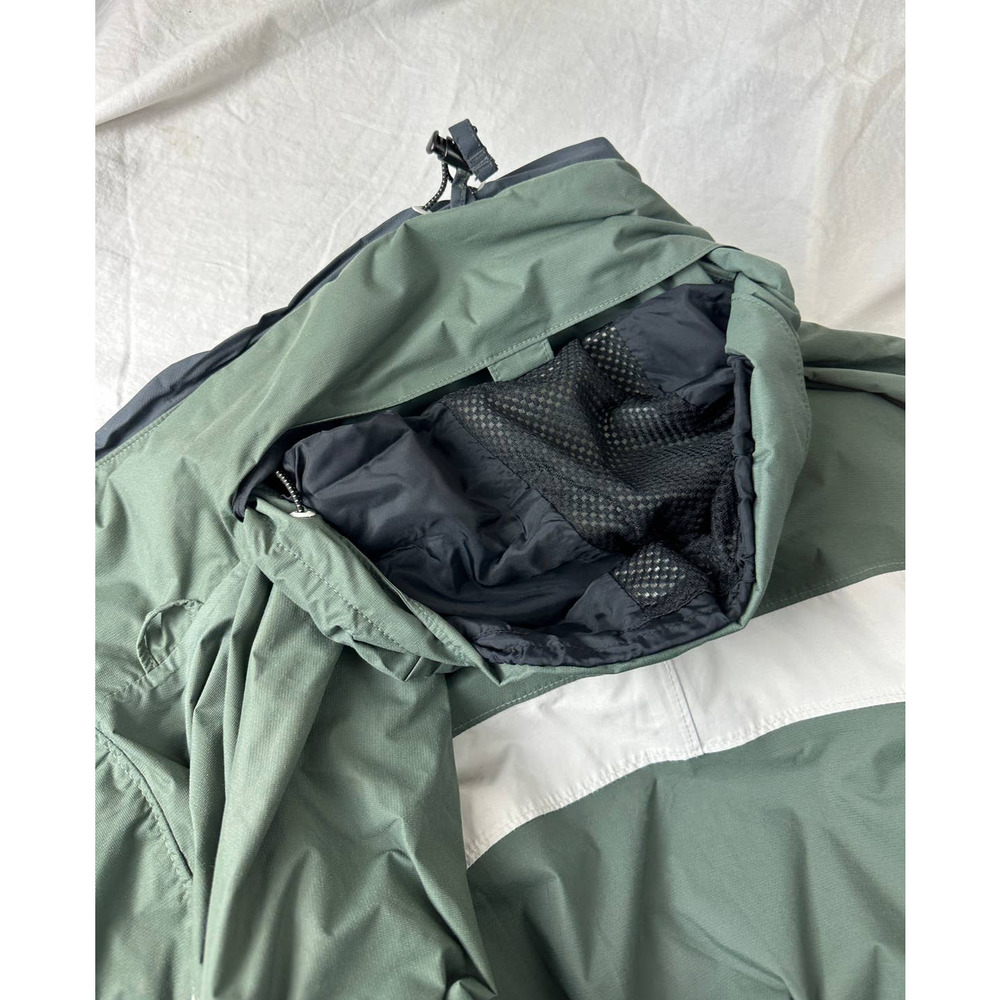 Mens Titanium Waterproof Columbia Jacket Hidden Hood Sage Green White Size Large - Picture 5 of 15